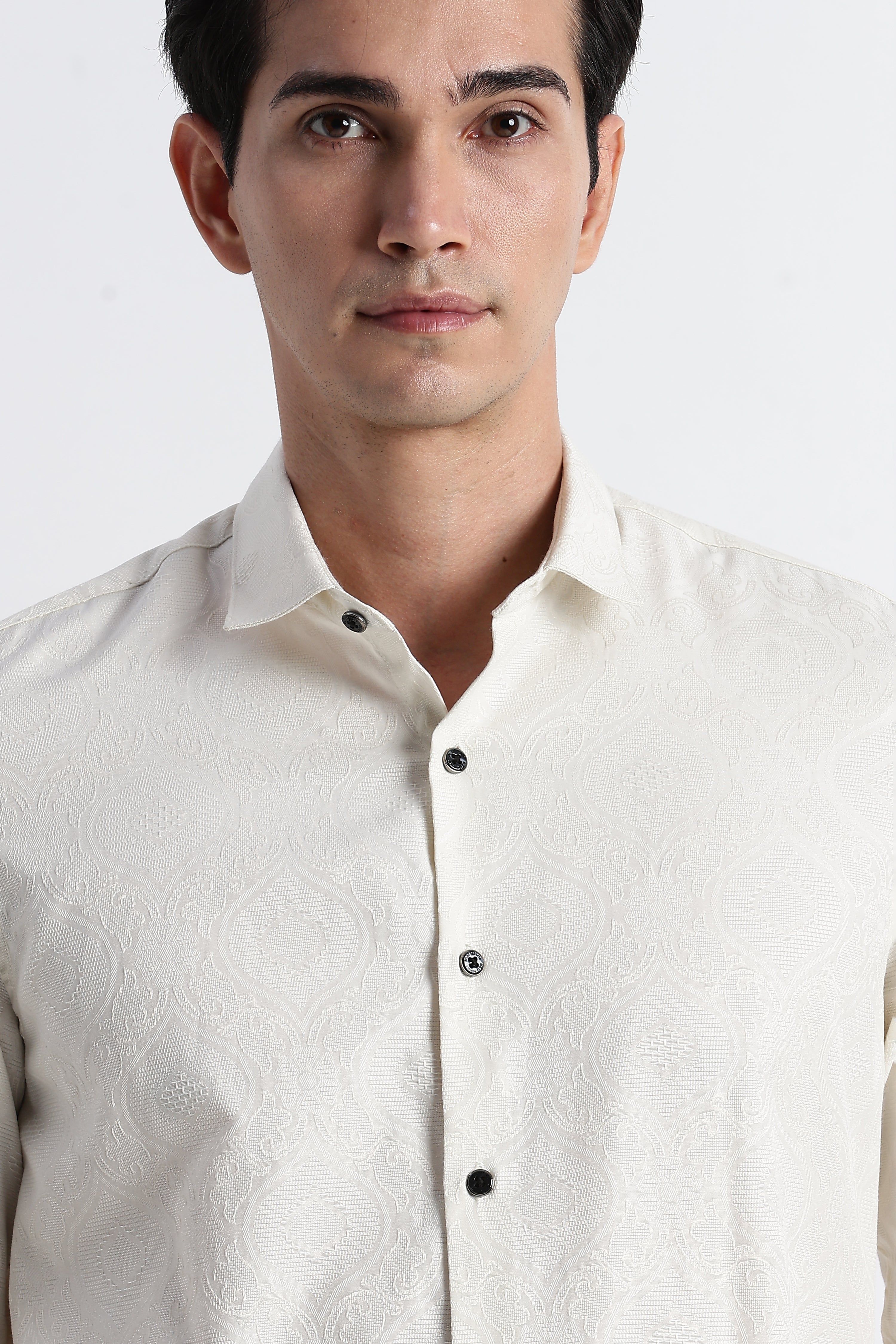 Men Textured Jacquard Shirt