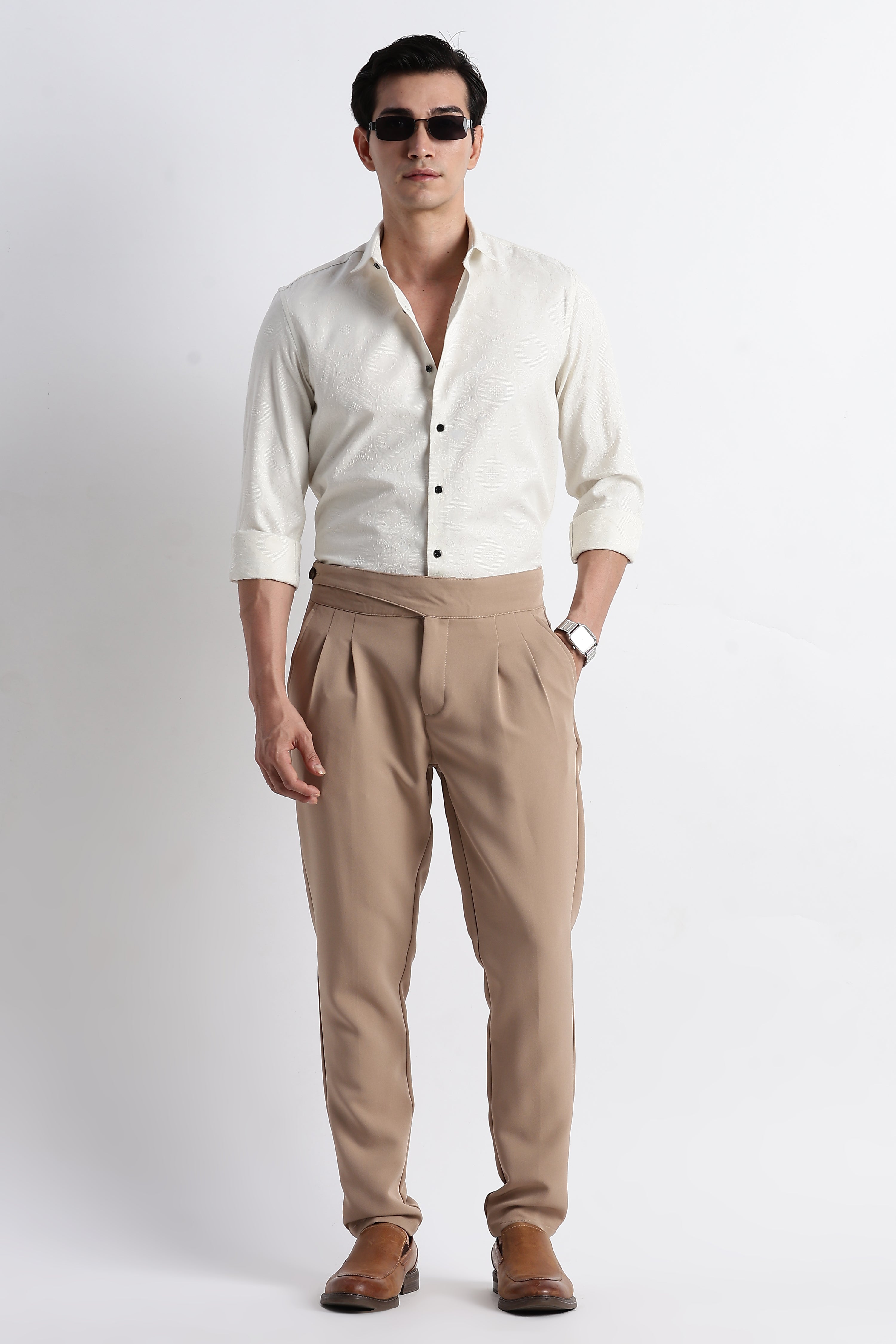 Men Textured Jacquard Shirt