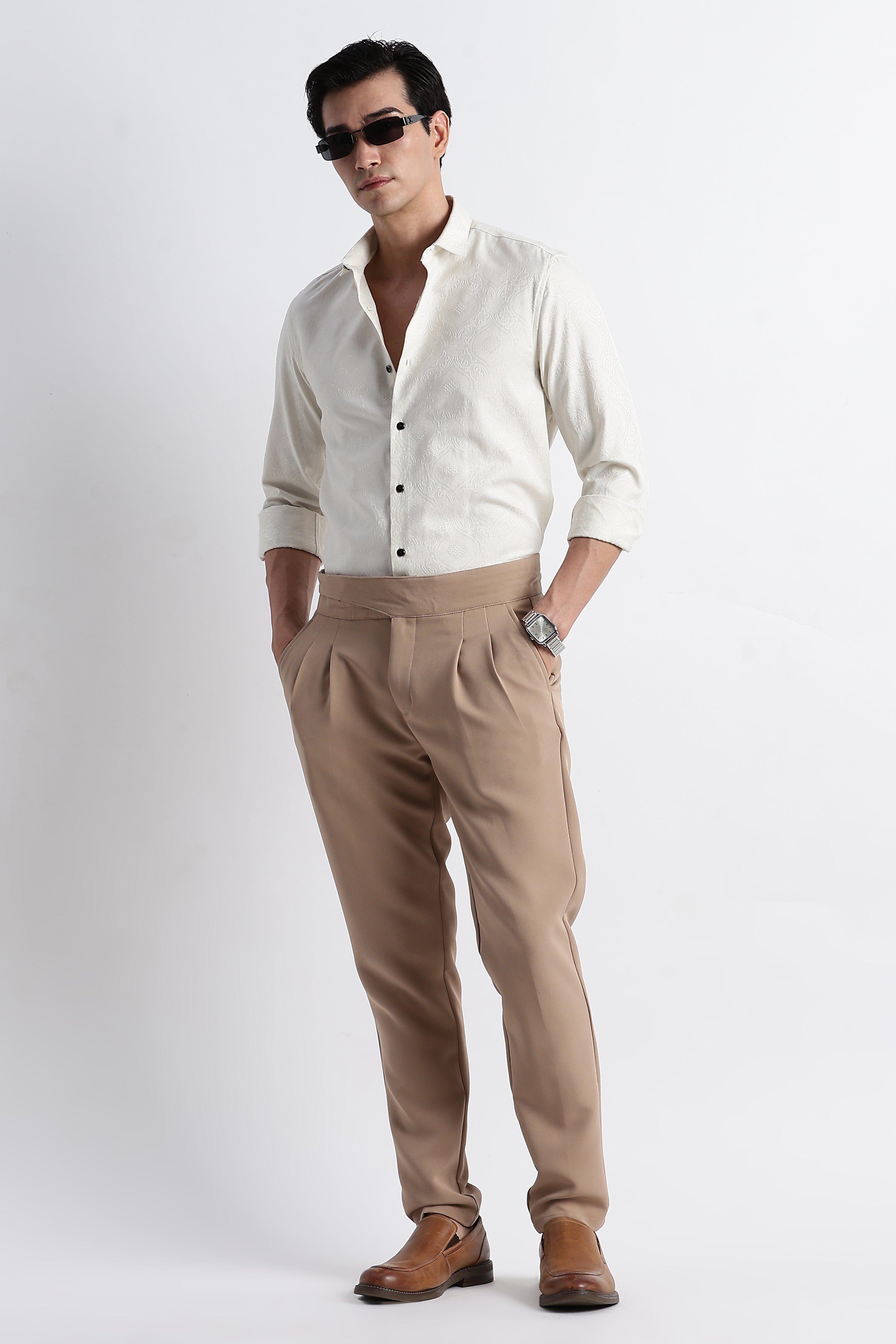 Men Textured Jacquard Shirt