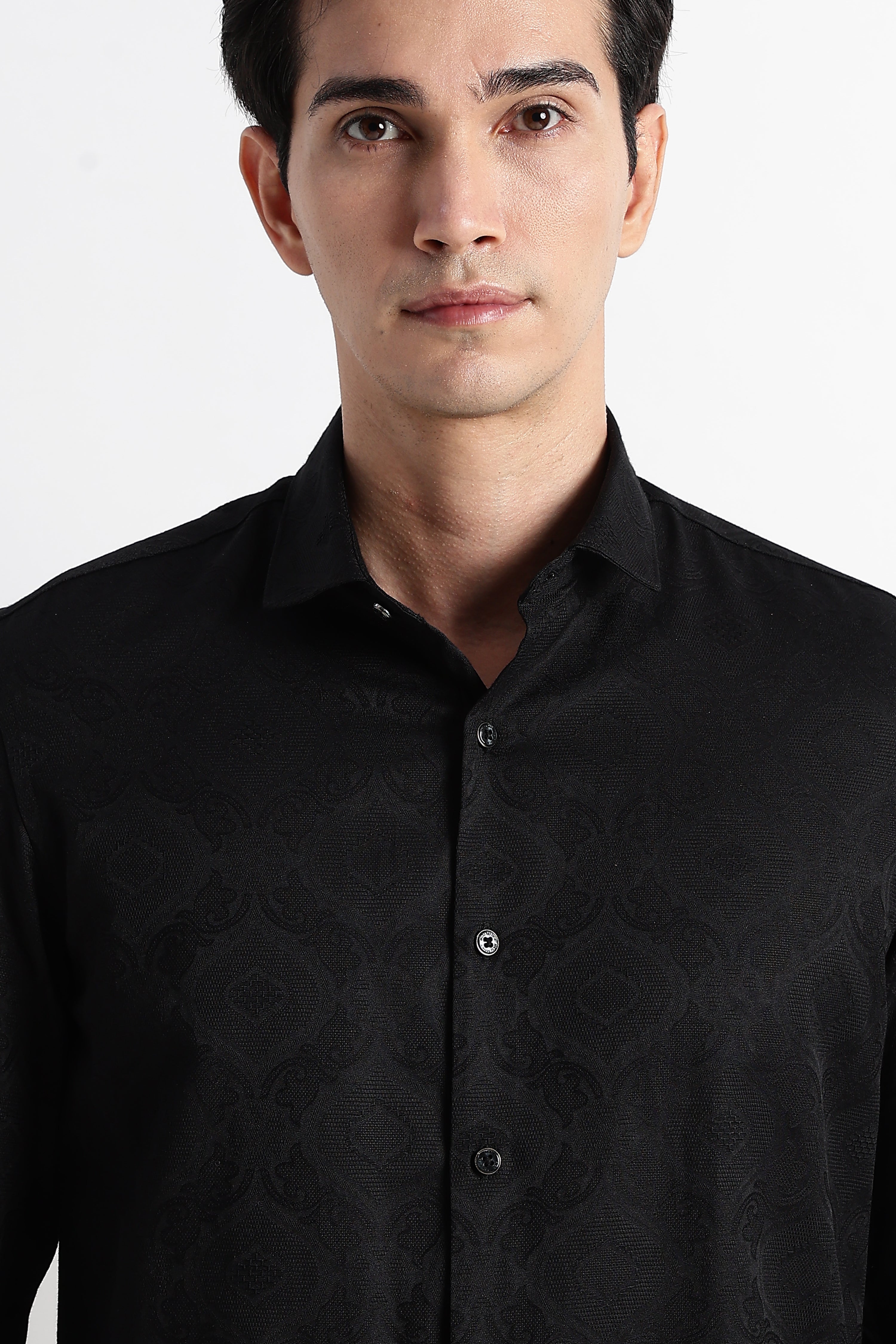 Men Textured Jacquard Shirt