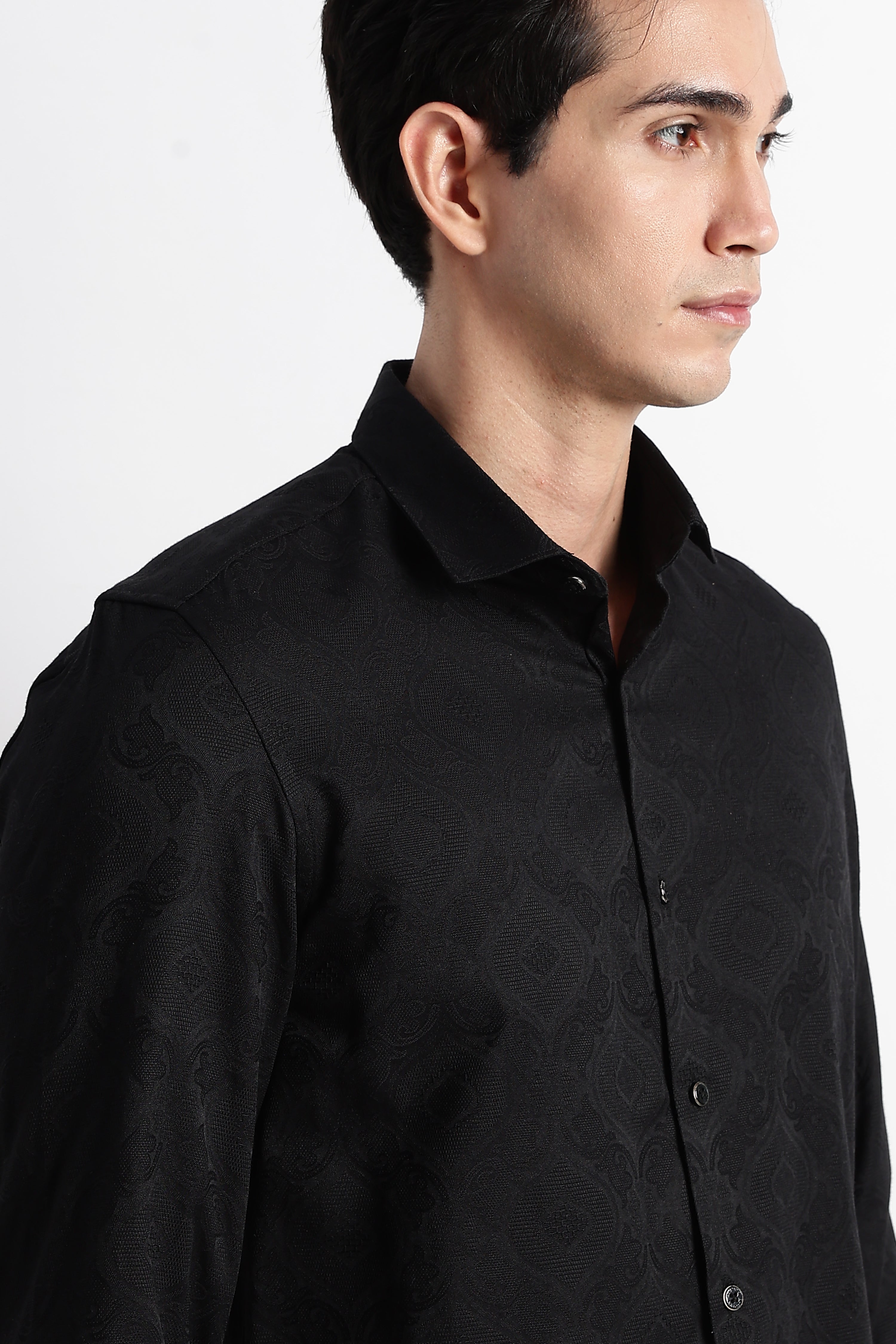 Men Textured Jacquard Shirt