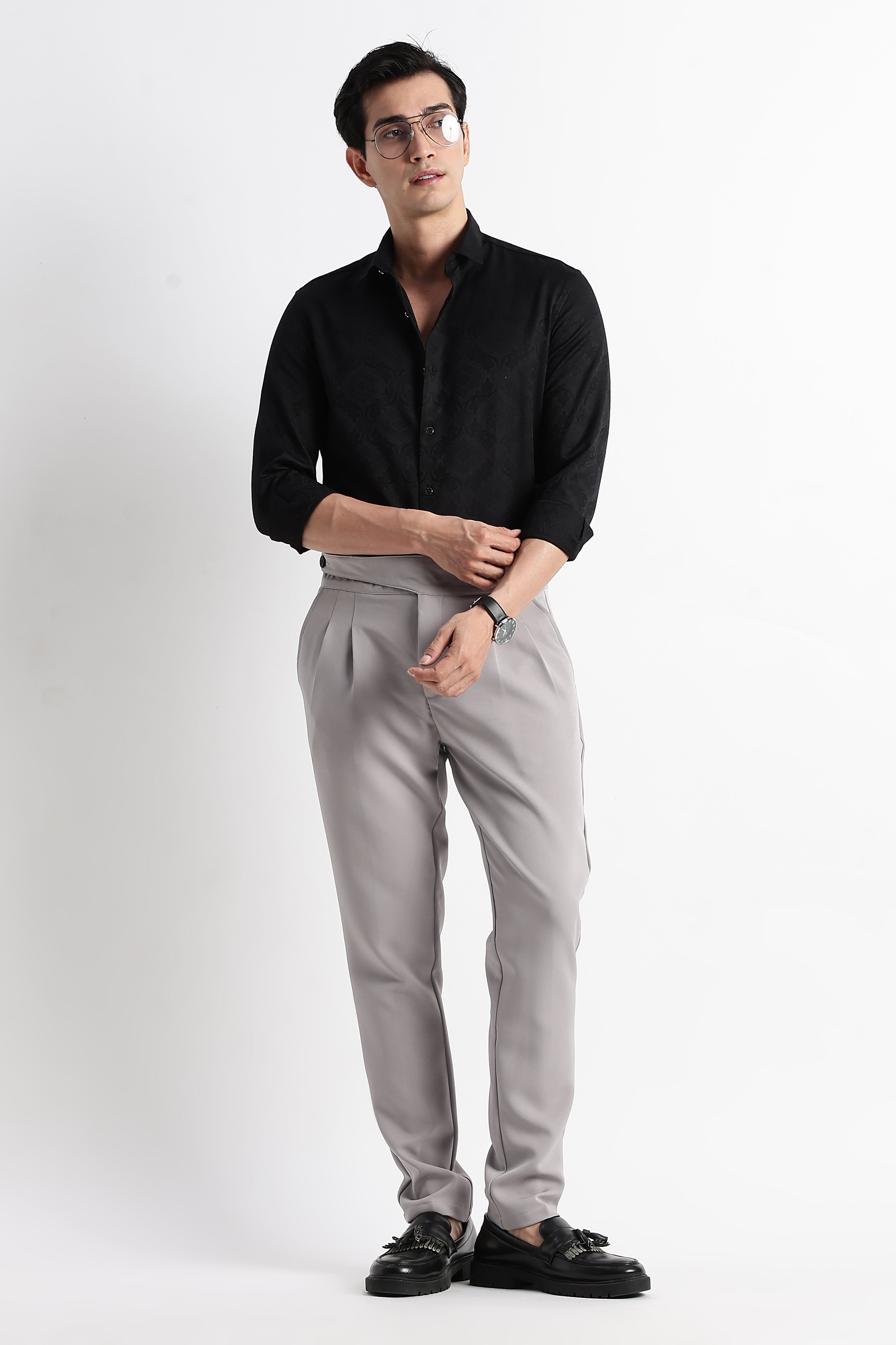 Men Textured Jacquard Shirt