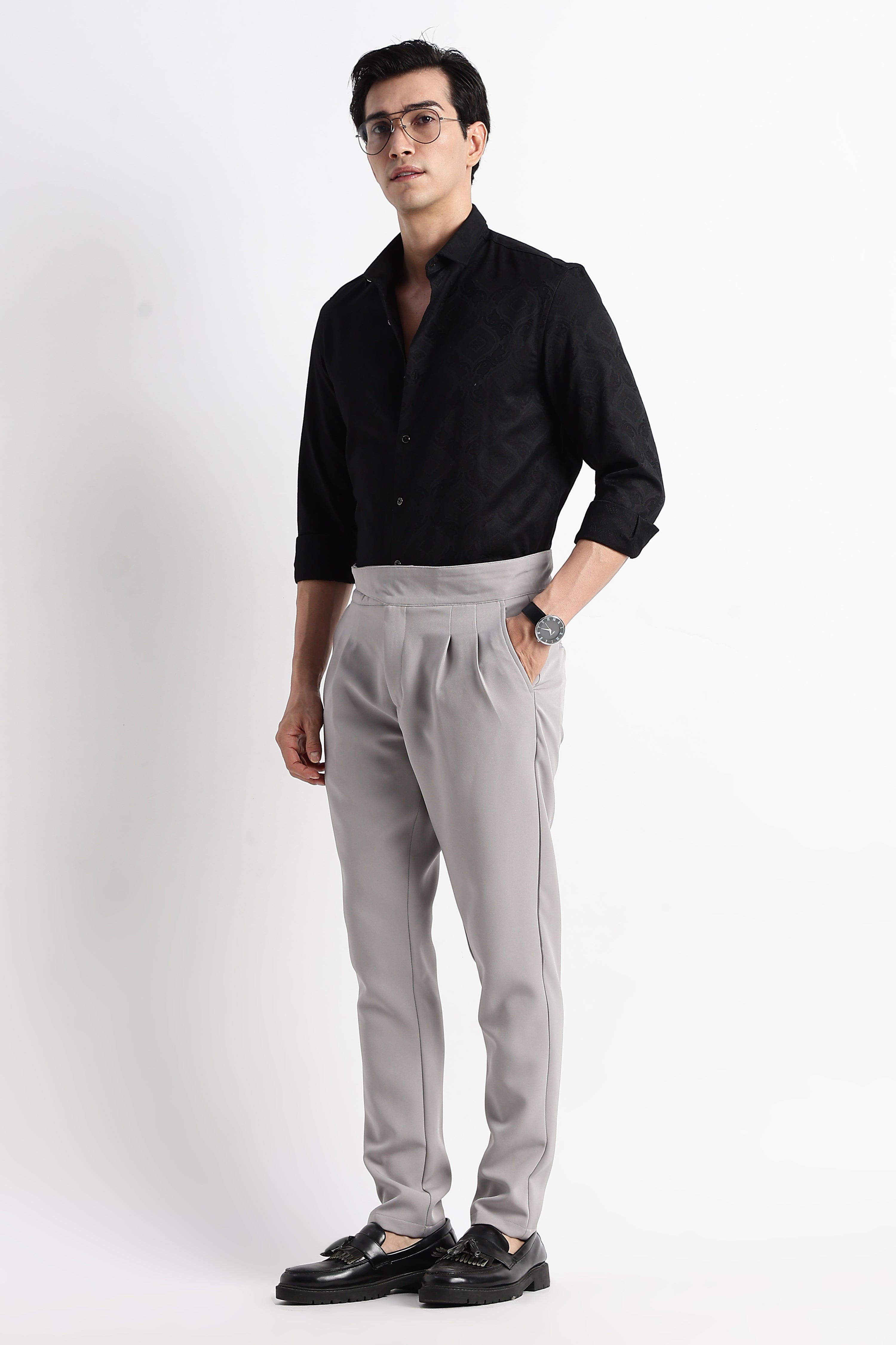 Men Textured Jacquard Shirt