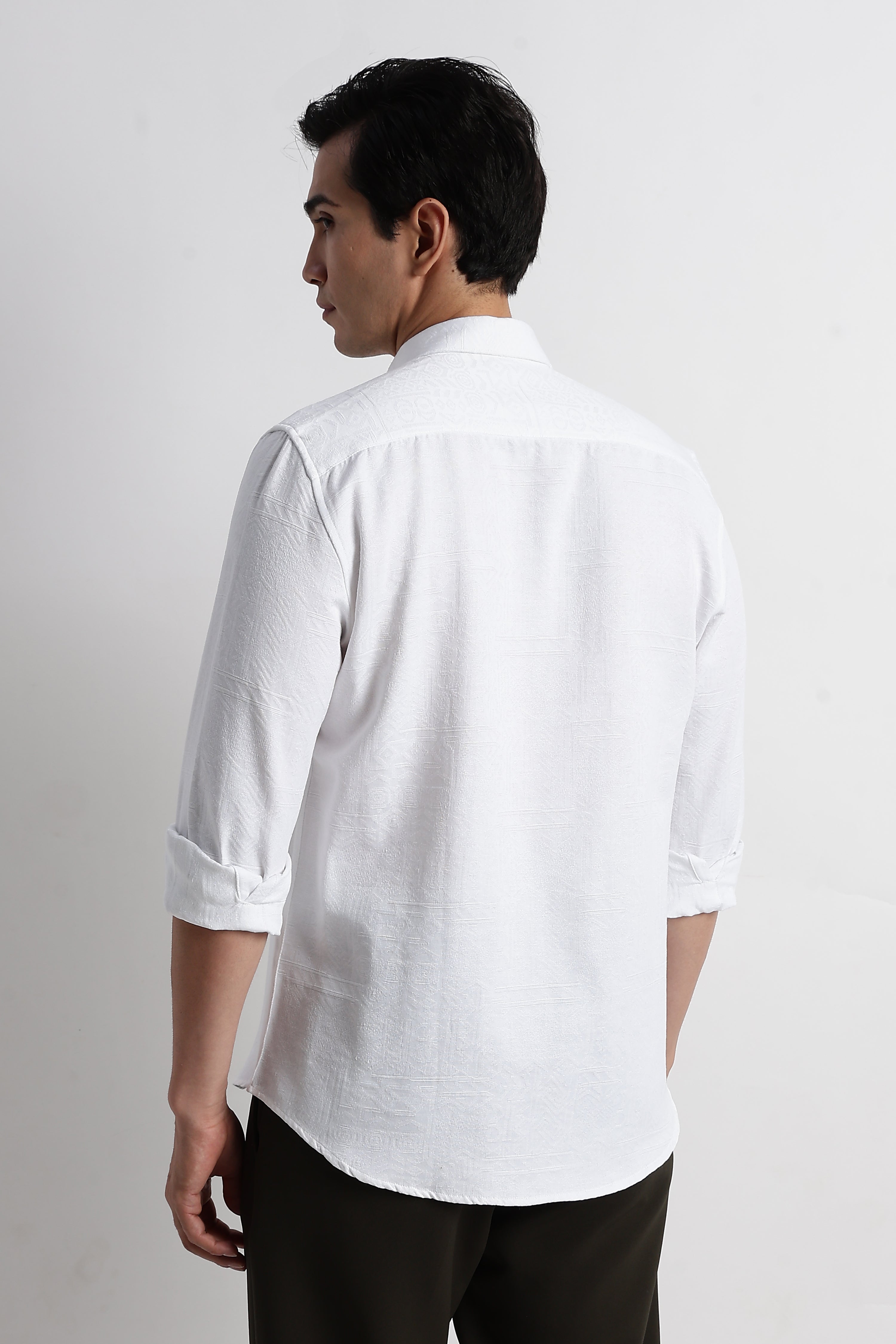 Men Textured Jacquard Shirt