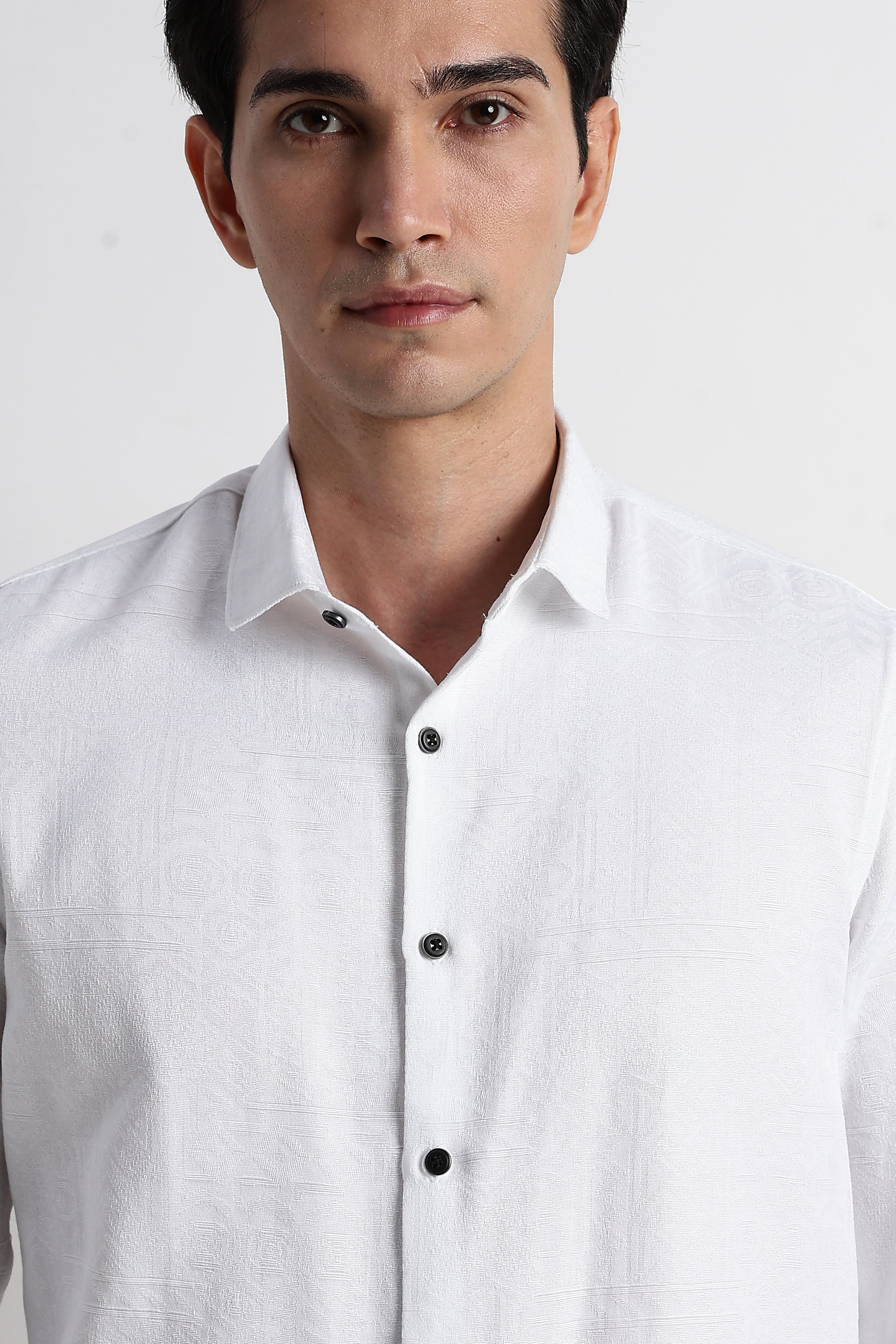 Men Textured Jacquard Shirt