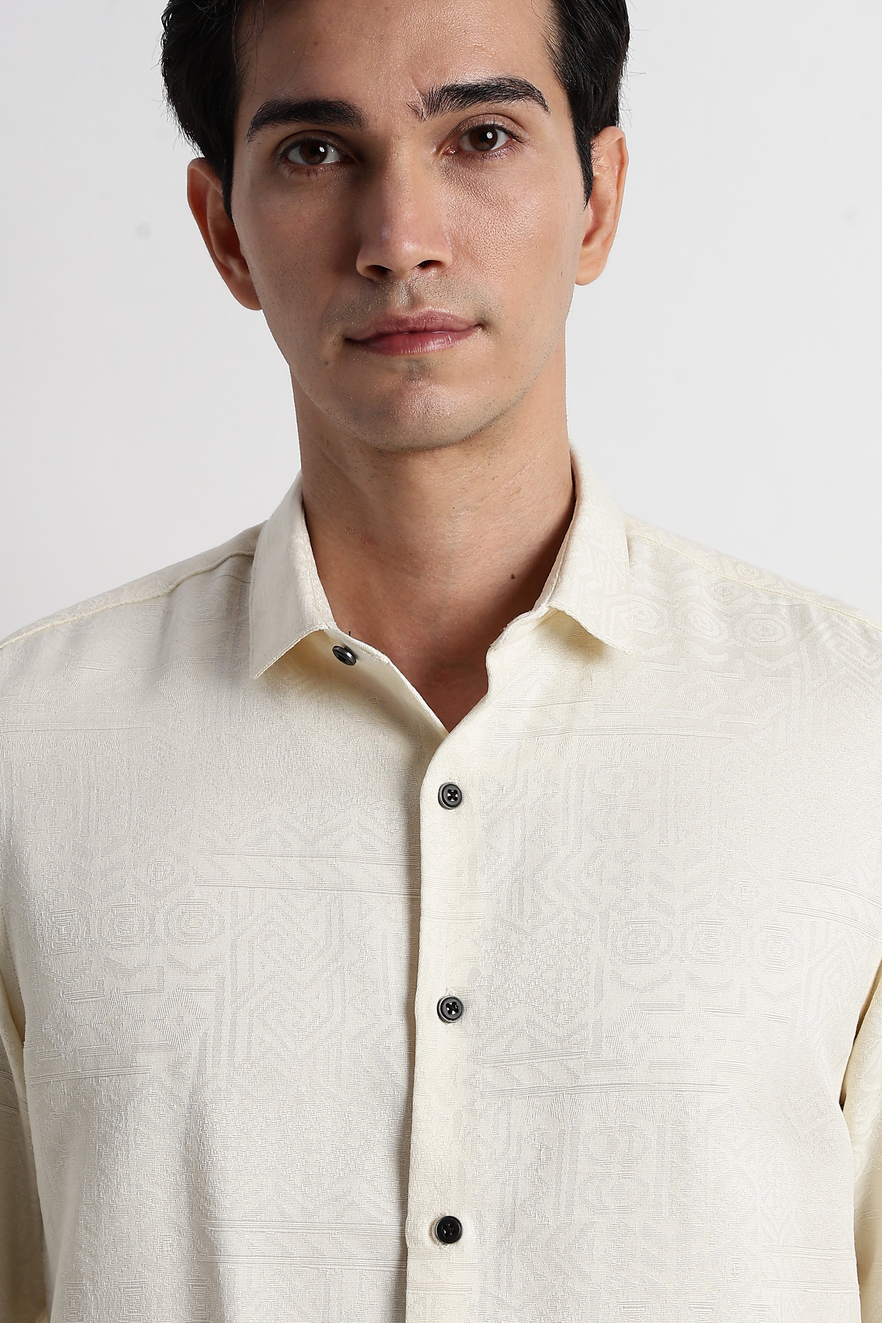 Men Textured Jacquard Shirt
