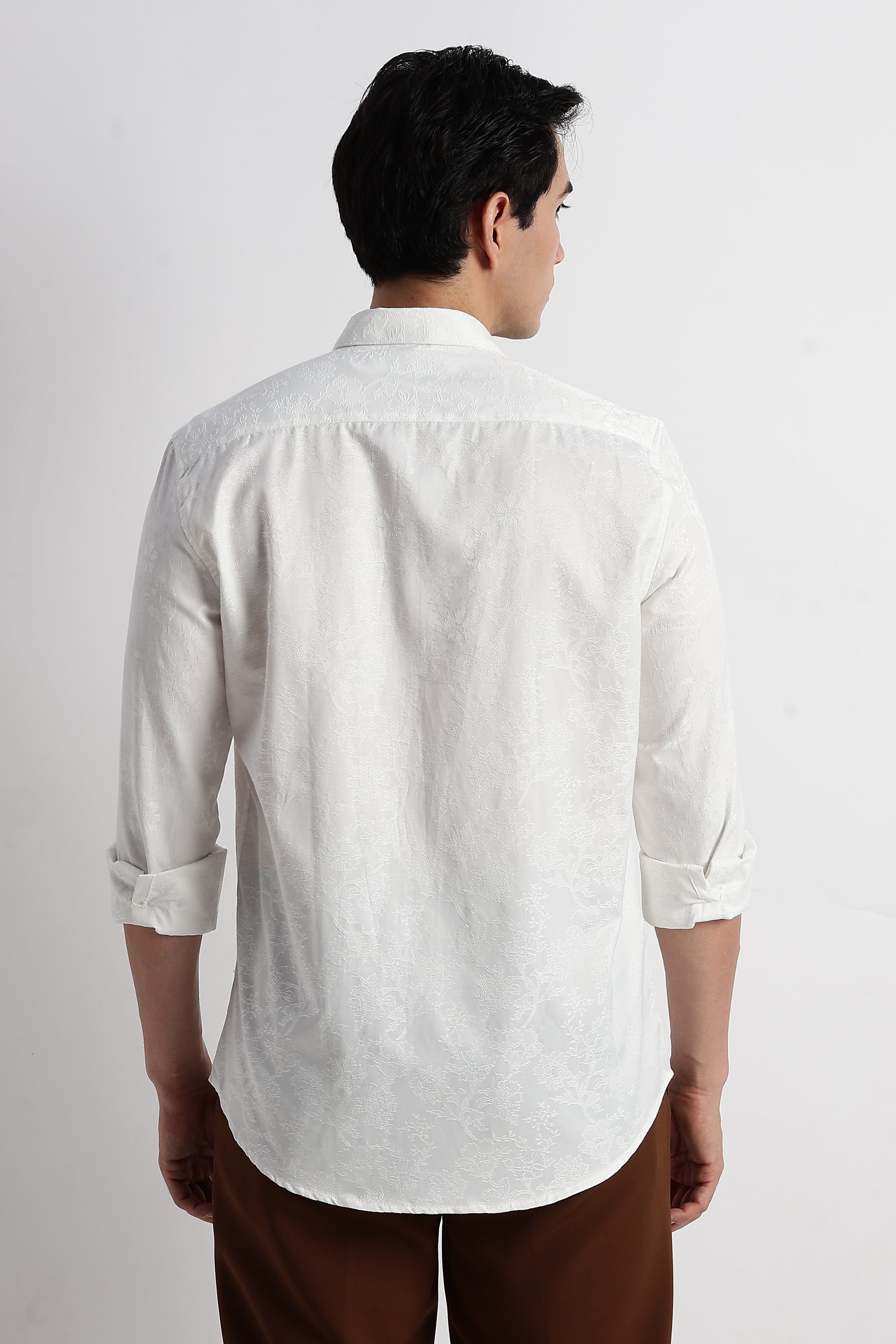 Men Textured Jacquard Shirt