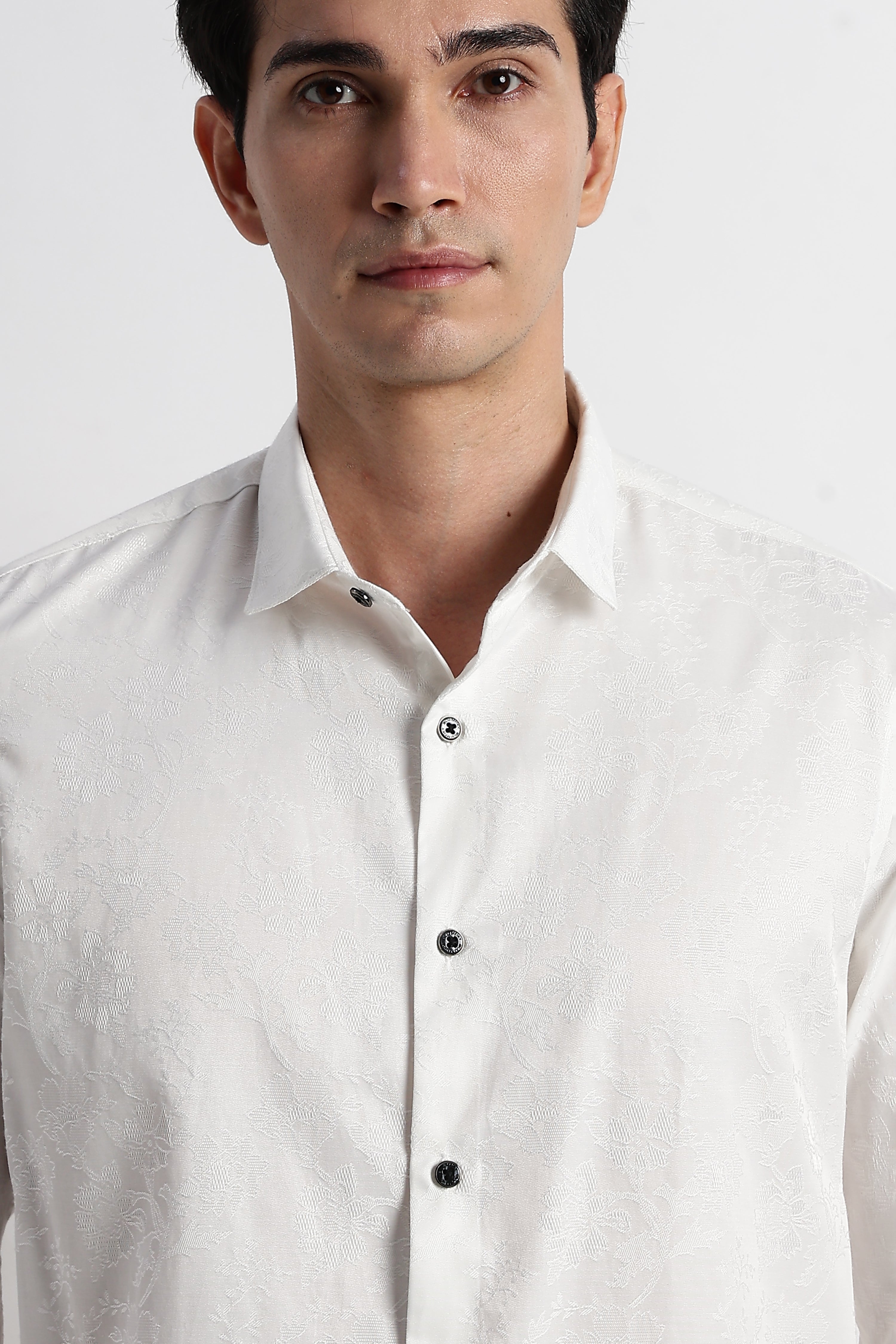 Men Textured Jacquard Shirt