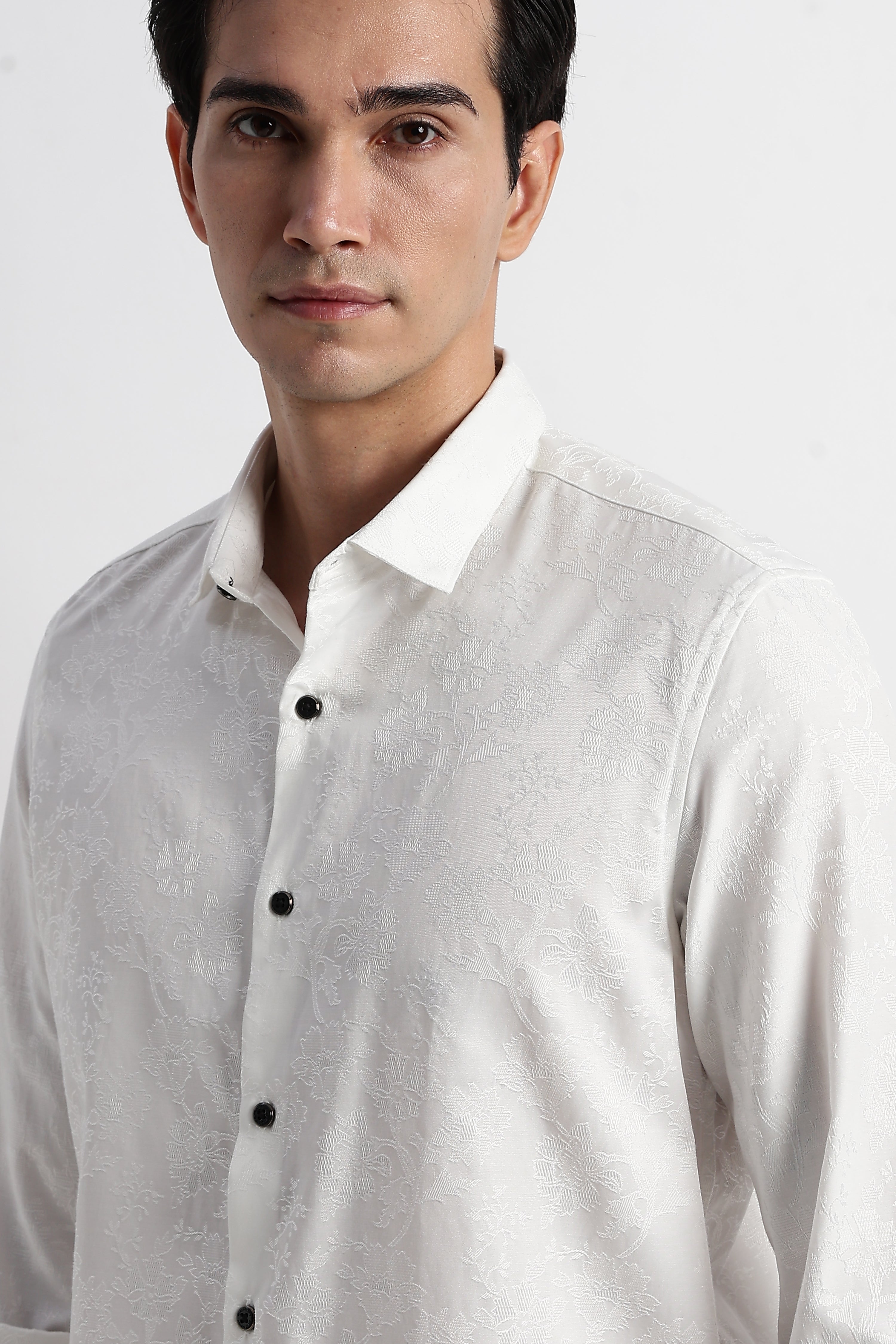 Men Textured Jacquard Shirt