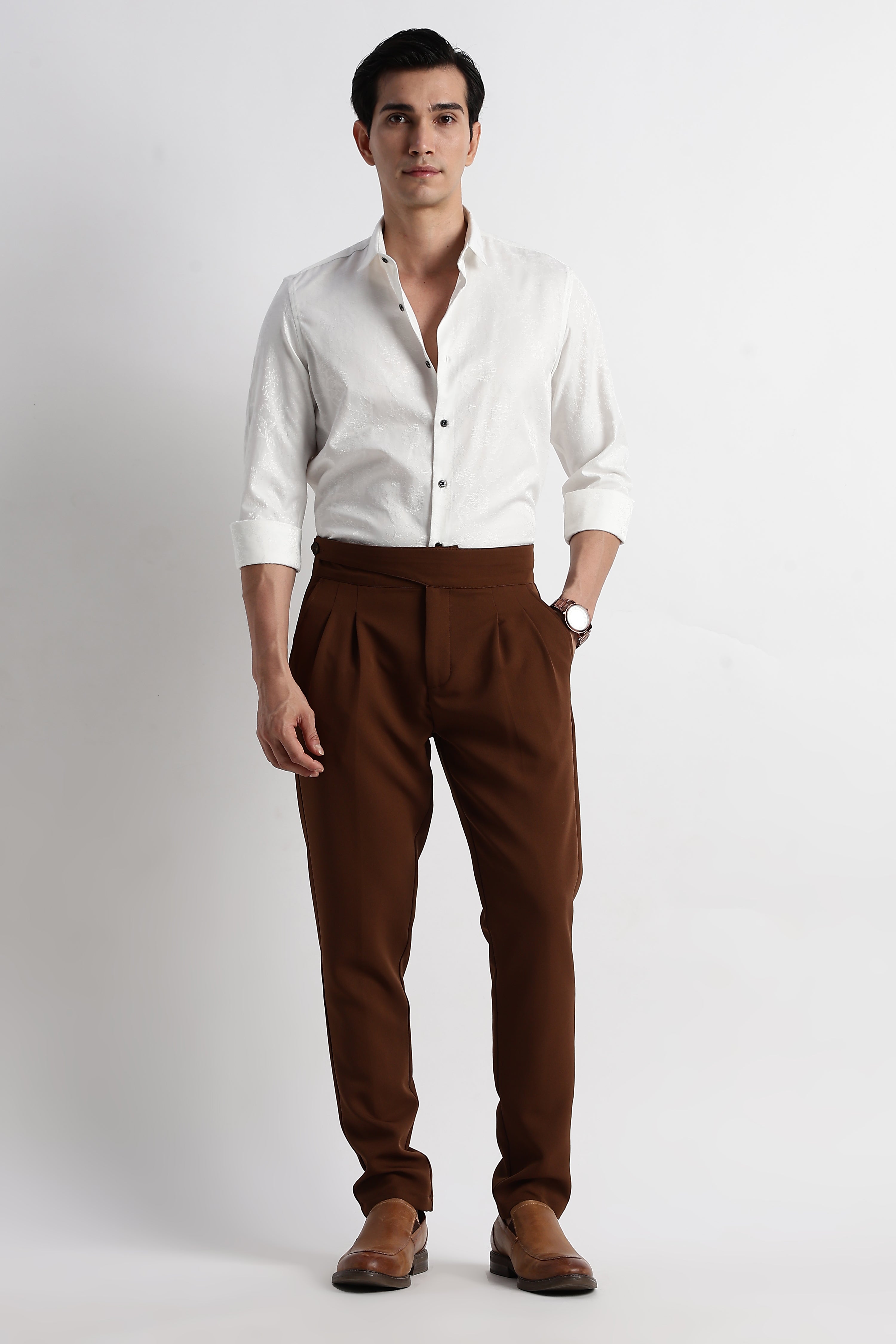 Men Textured Jacquard Shirt