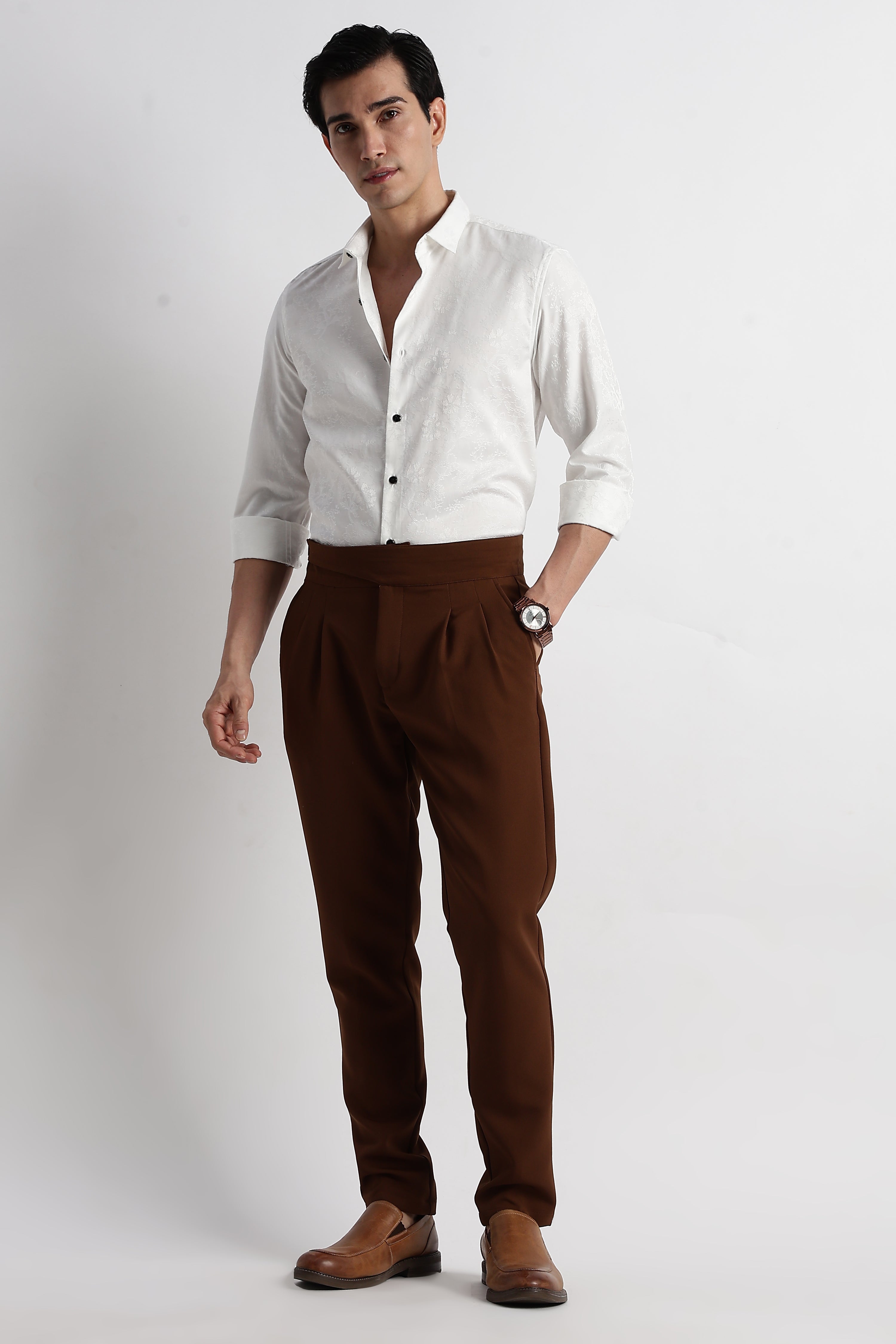 Men Textured Jacquard Shirt
