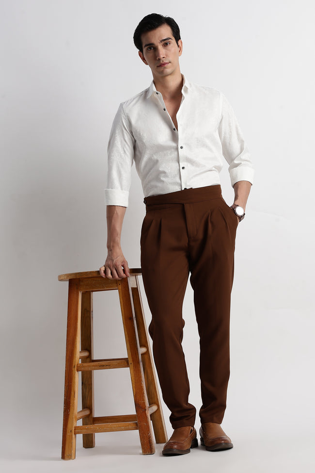 Men Textured Jacquard Shirt