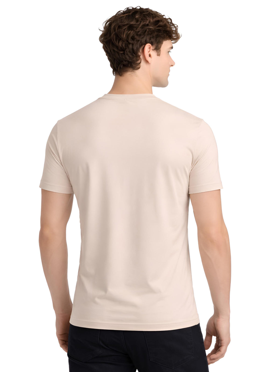 Men Beige Classic Printed T-Shirt