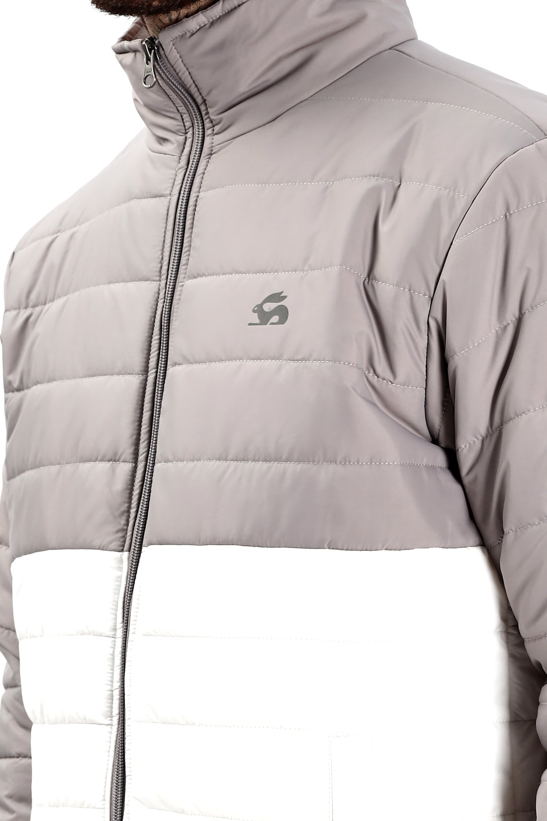 Men Grey Winter Ready Bomber Jacket