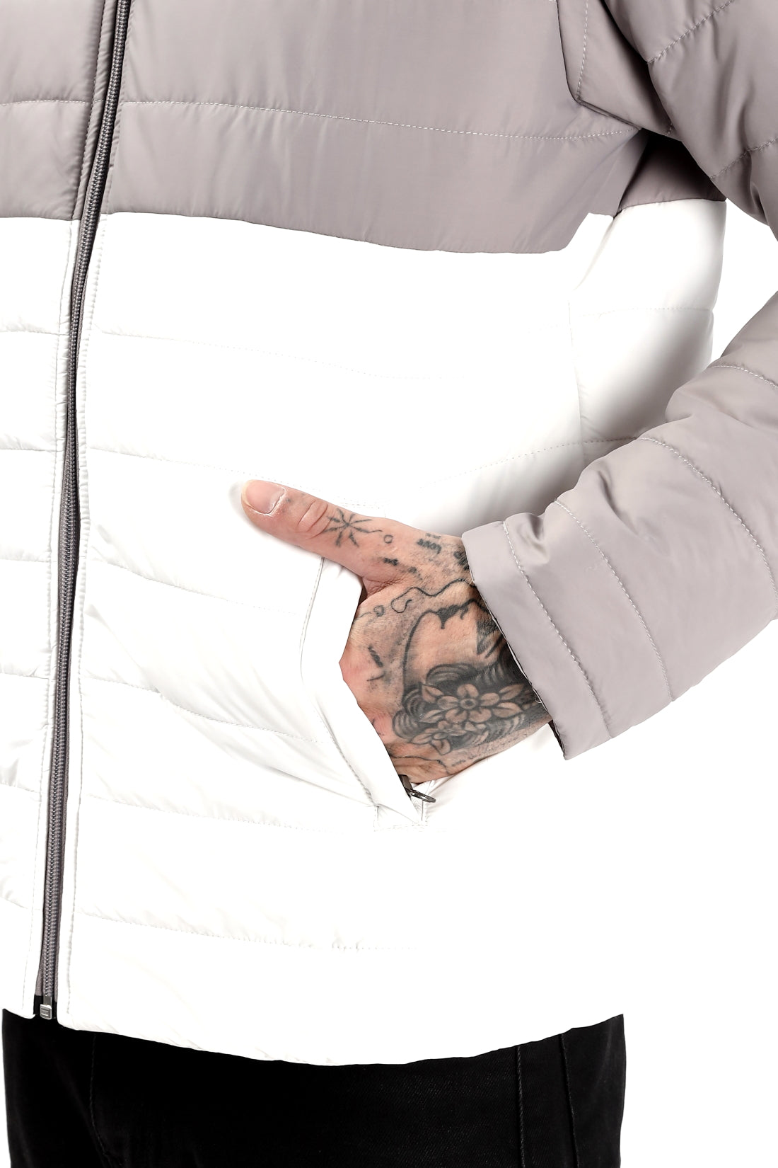 Men Grey Winter Ready Bomber Jacket
