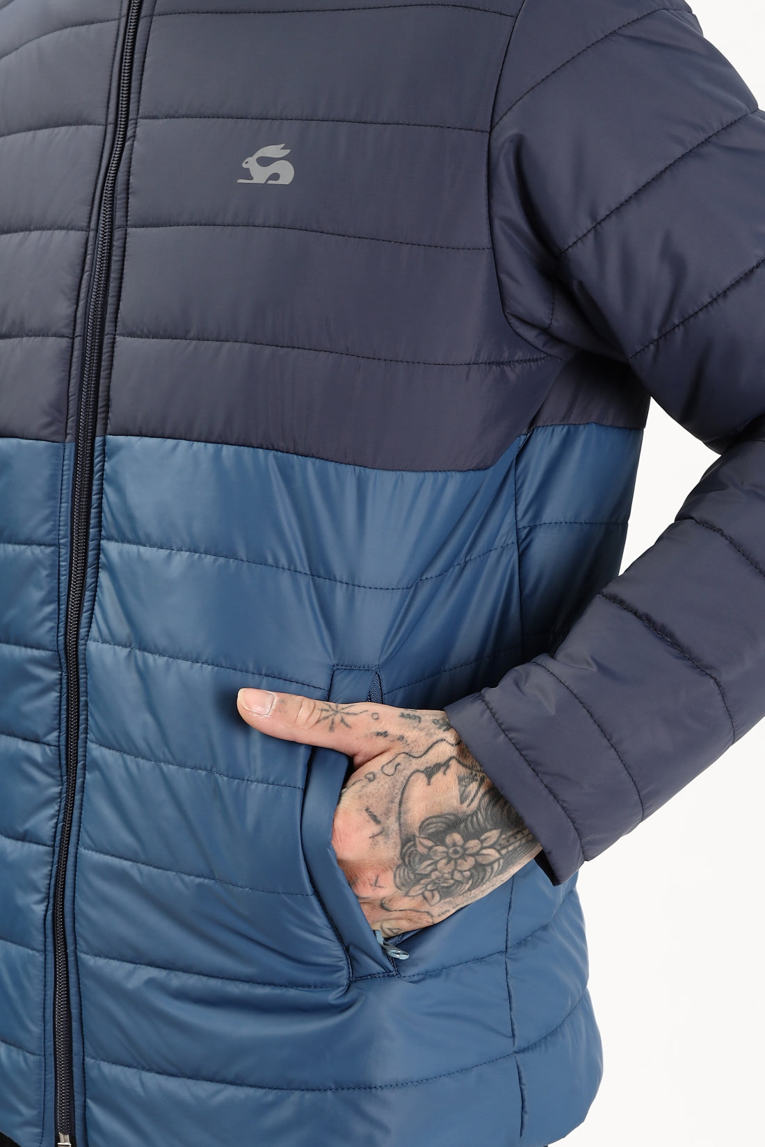 Men Teal Winter Ready Bomber Jacket