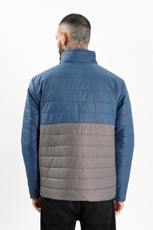 Men Blue Winter Ready Bomber Jacket