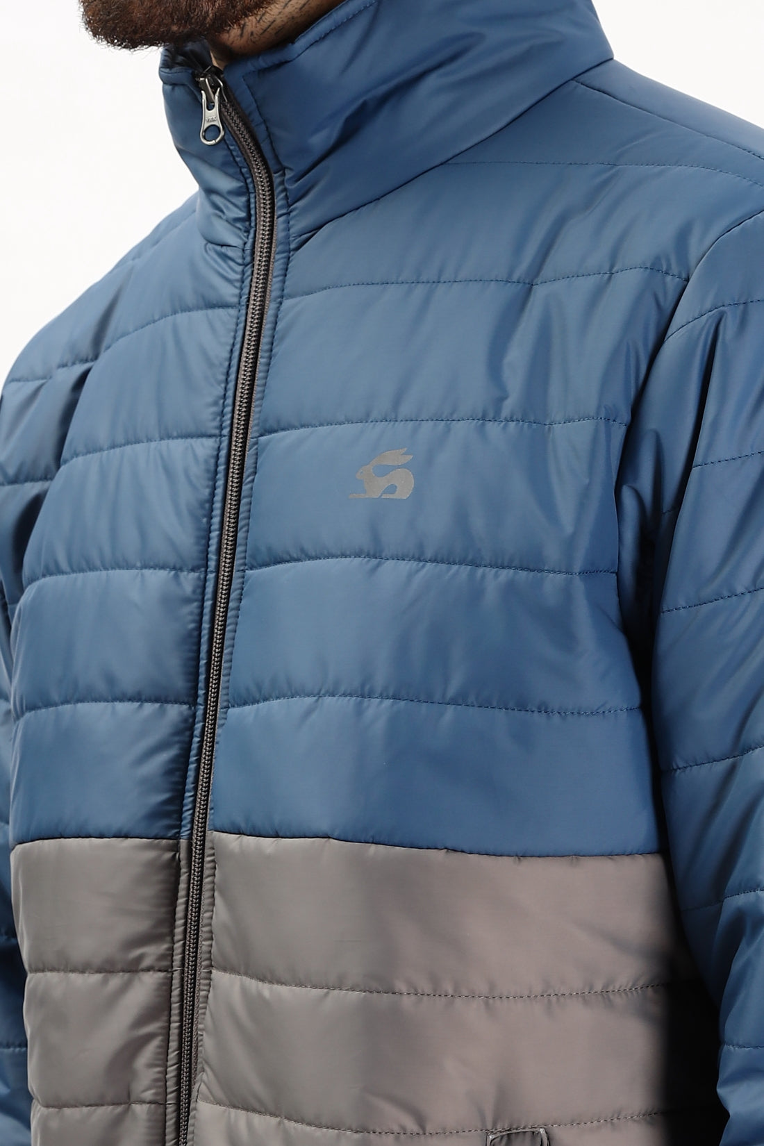 Men Blue Winter Ready Bomber Jacket