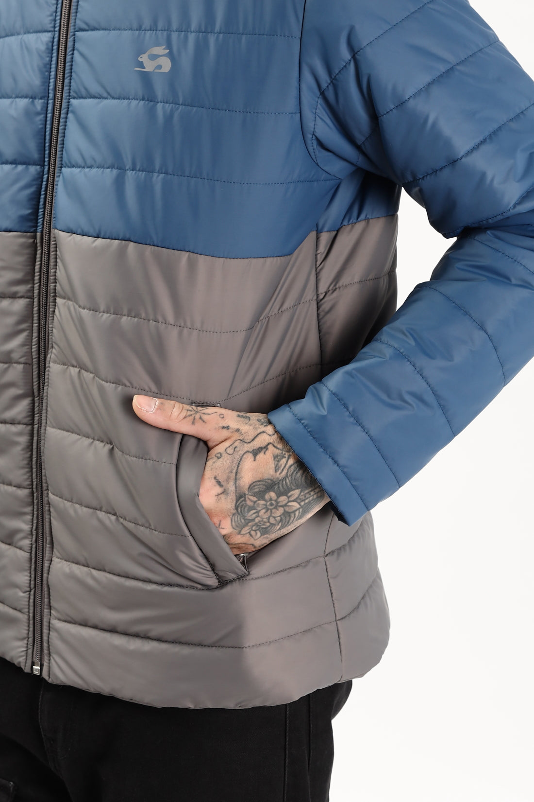 Men Blue Winter Ready Bomber Jacket