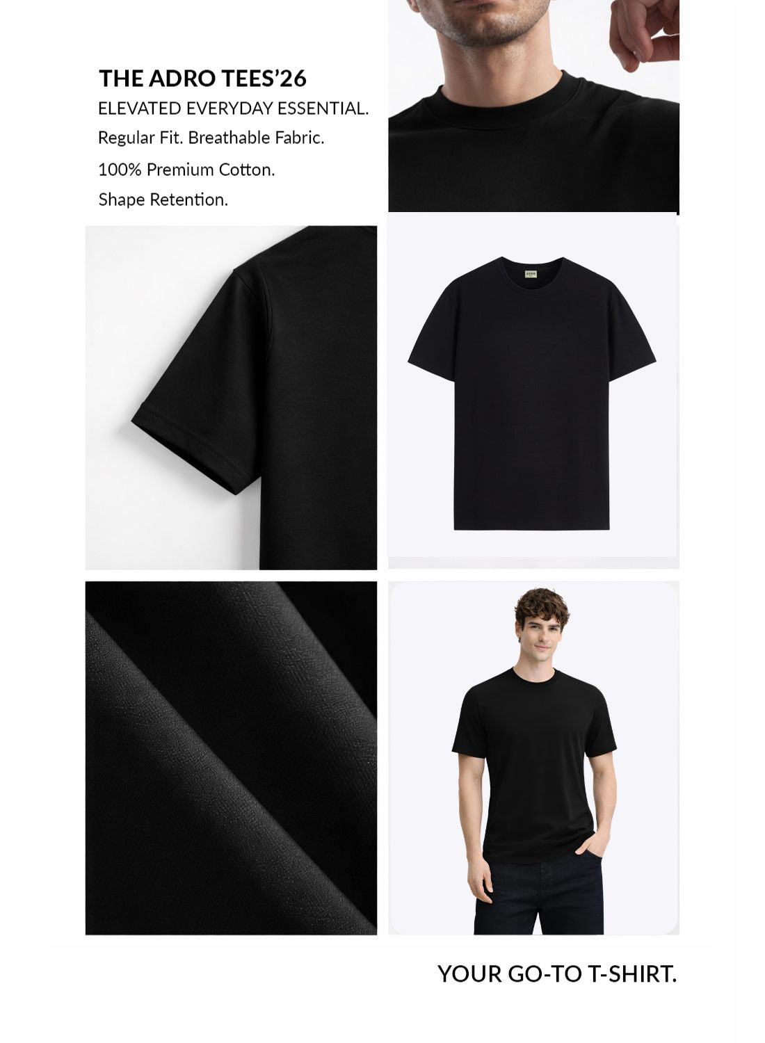 Men Black Cotton Printed T-Shirt