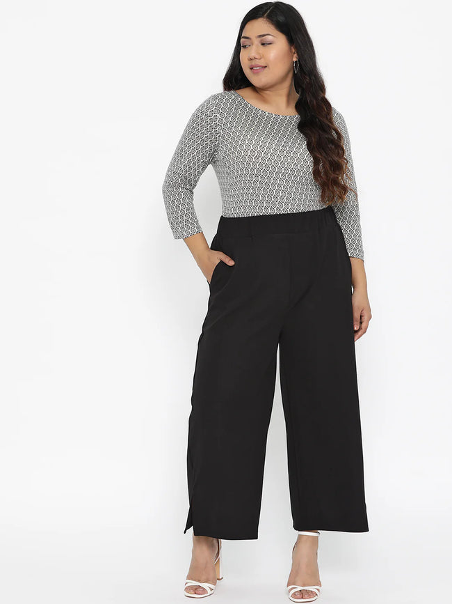 Women Black Stretchable Palazzo