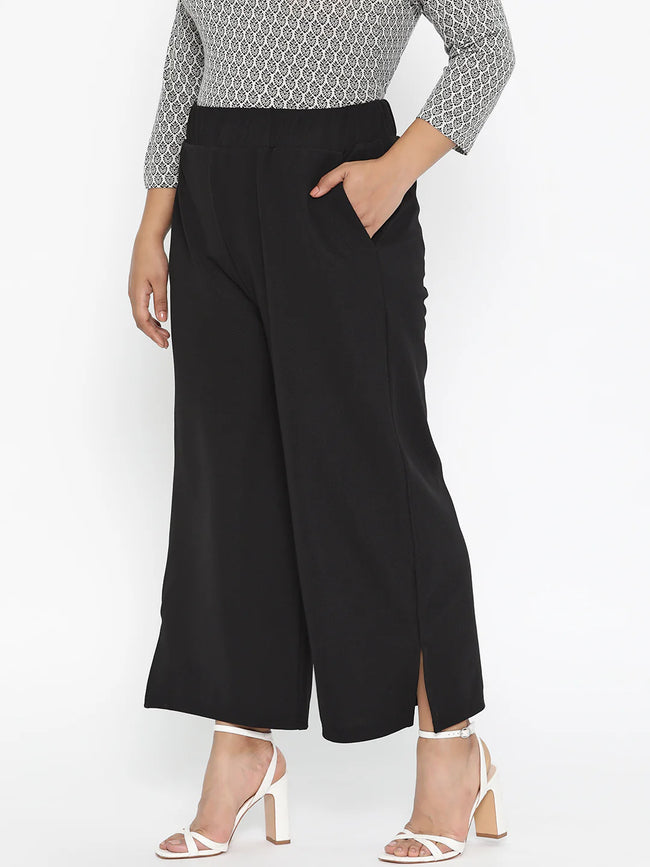 Women Black Stretchable Palazzo