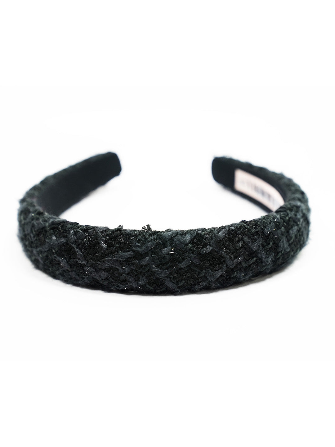 Women Black Tweed Puff Hair Band