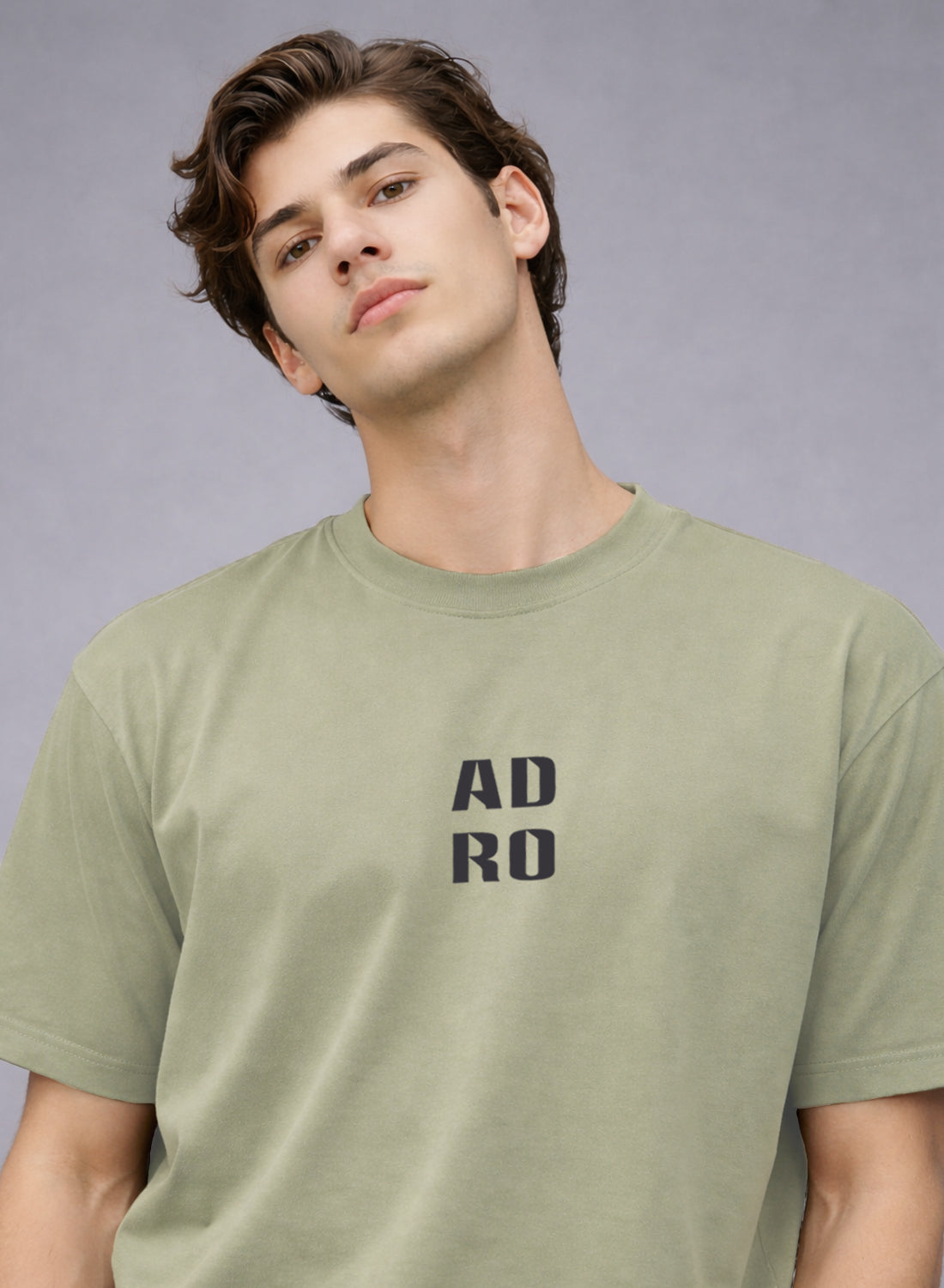 Men Oversize Fit Back Printed T-Shirt