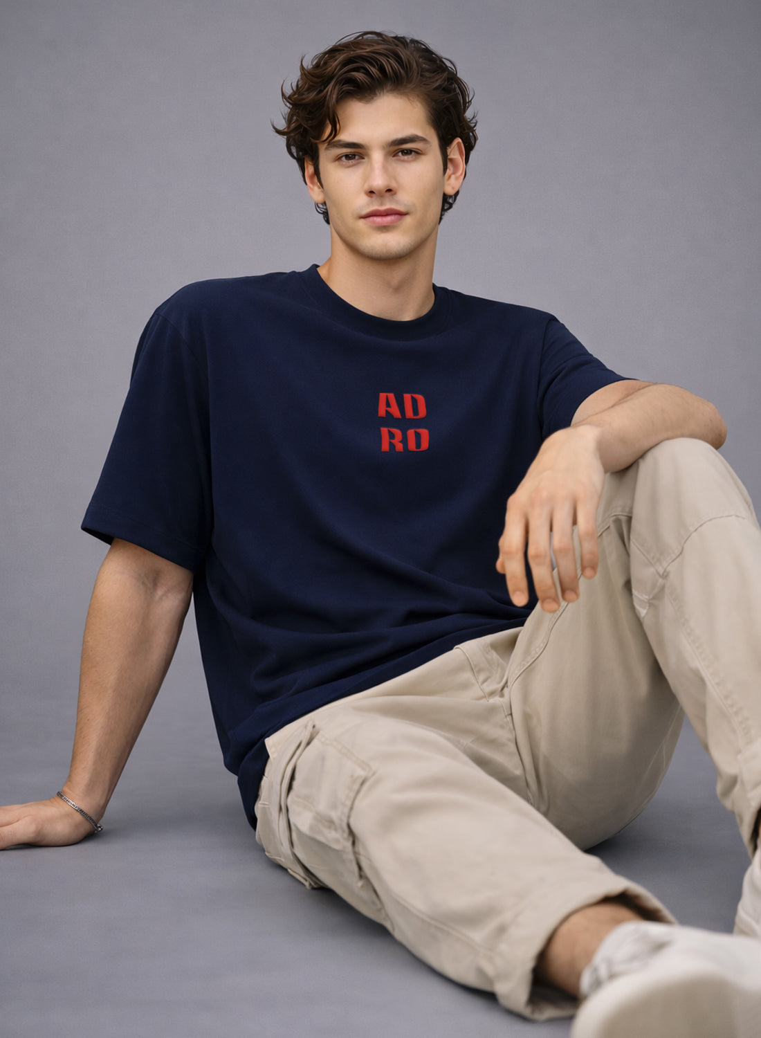 Men Oversize Fit Back Printed T-Shirt