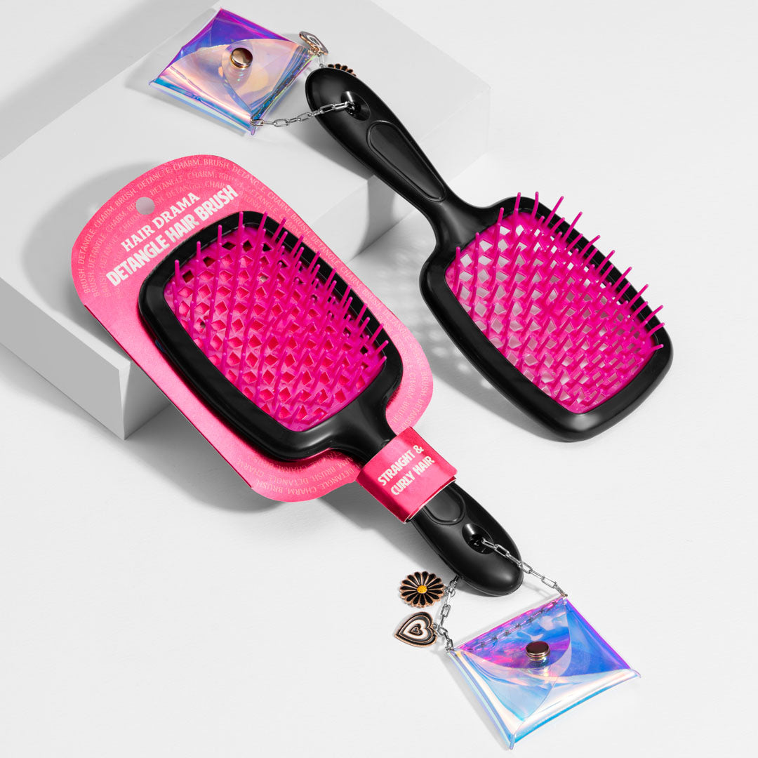 Multi Drama Detangle Hair Brush with Free Pouch