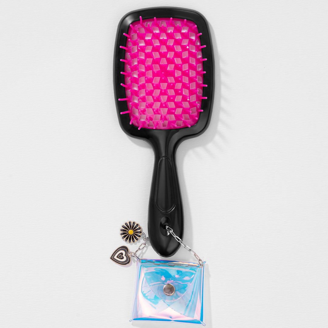 Multi Drama Detangle Hair Brush with Free Pouch