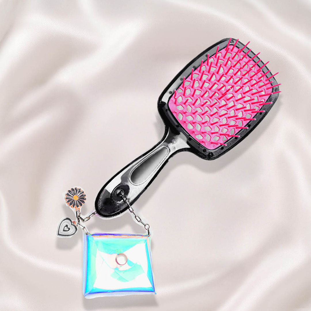 Multi Drama Detangle Hair Brush with Free Pouch