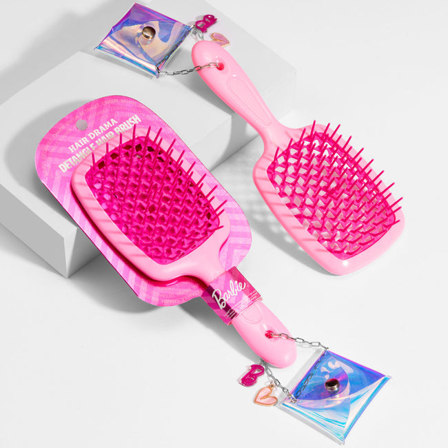 Pink Barbie Drama Detangle Hair Brush with Free Pouch