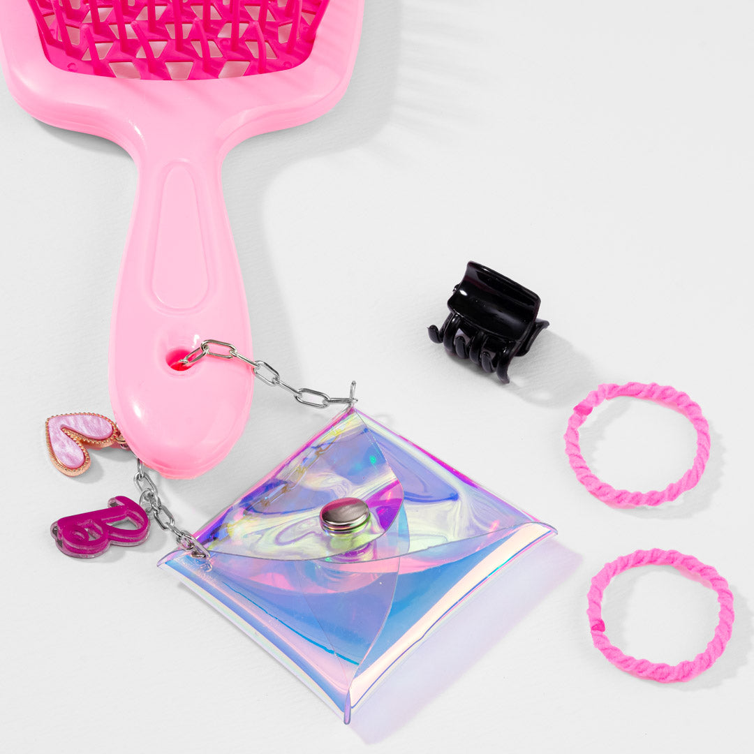 Pink Barbie Drama Detangle Hair Brush with Free Pouch