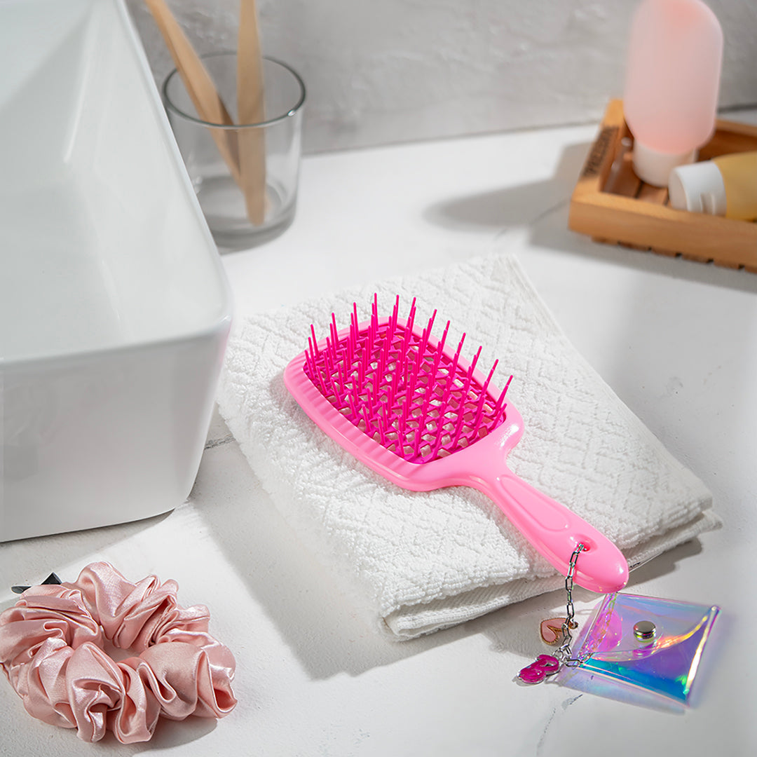Pink Barbie Drama Detangle Hair Brush with Free Pouch