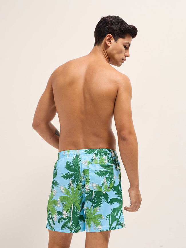 Men Multi-Color Printed Swim Shorts