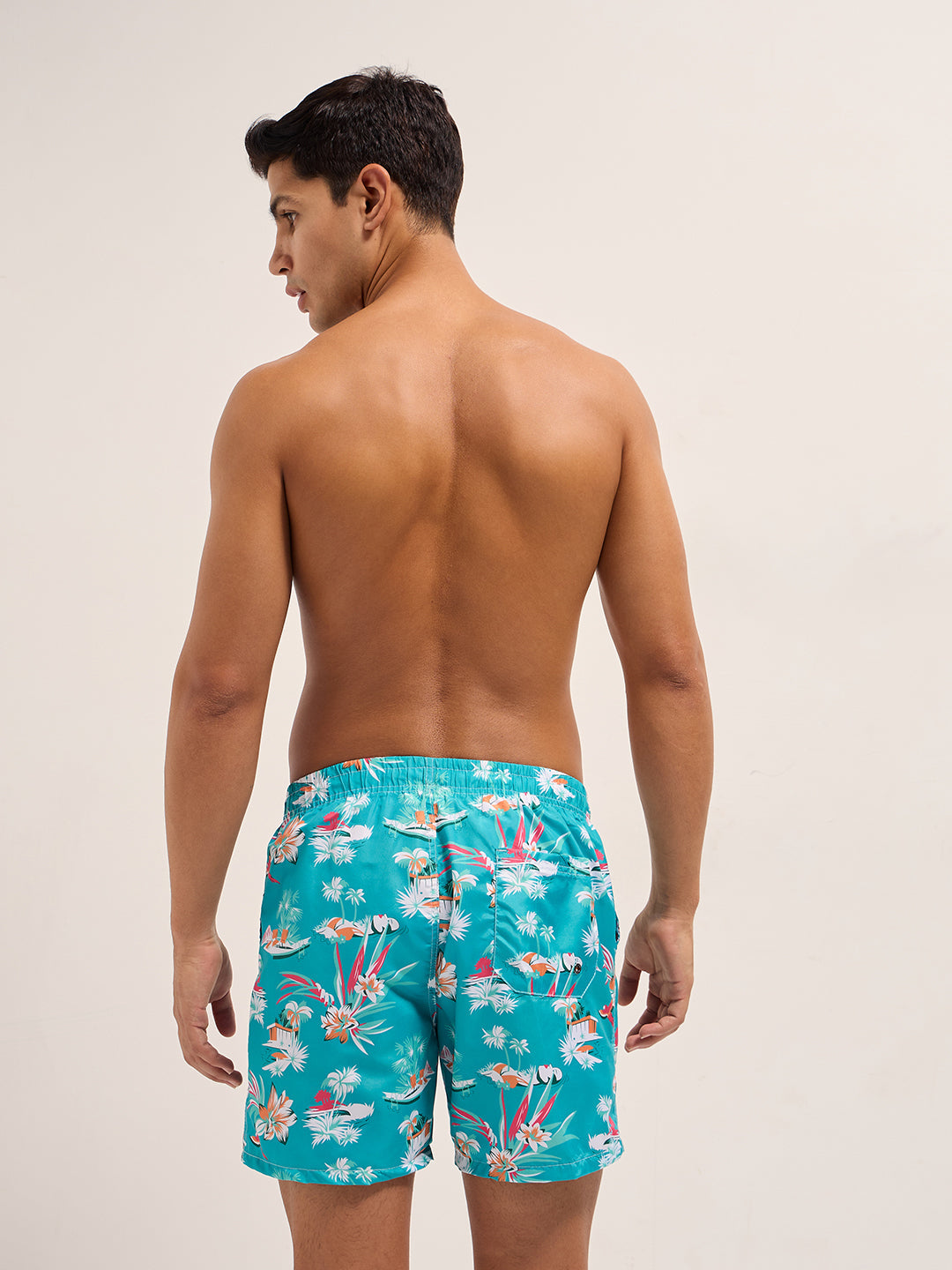 Men Multi-Color Printed Swim Shorts