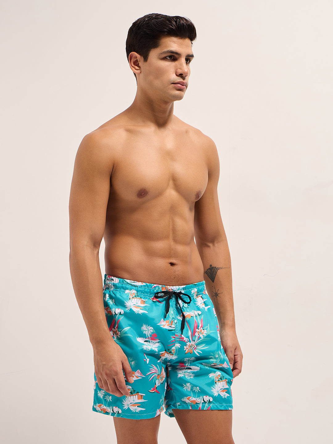 Men Multi-Color Printed Swim Shorts