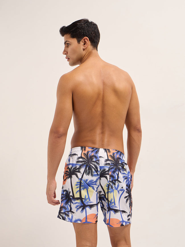 Men Multi-Color Printed Swim Shorts