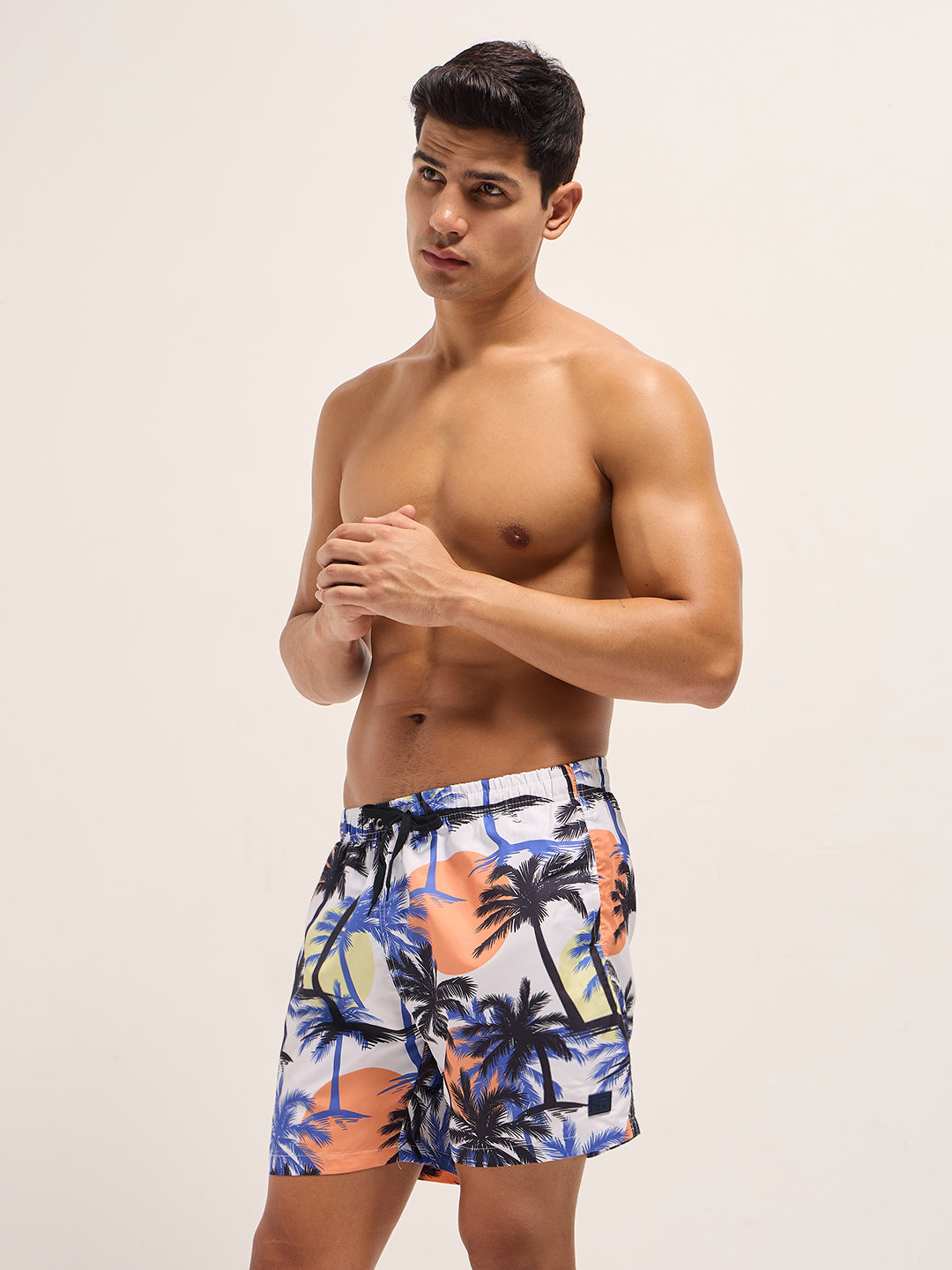 Men Multi-Color Printed Swim Shorts