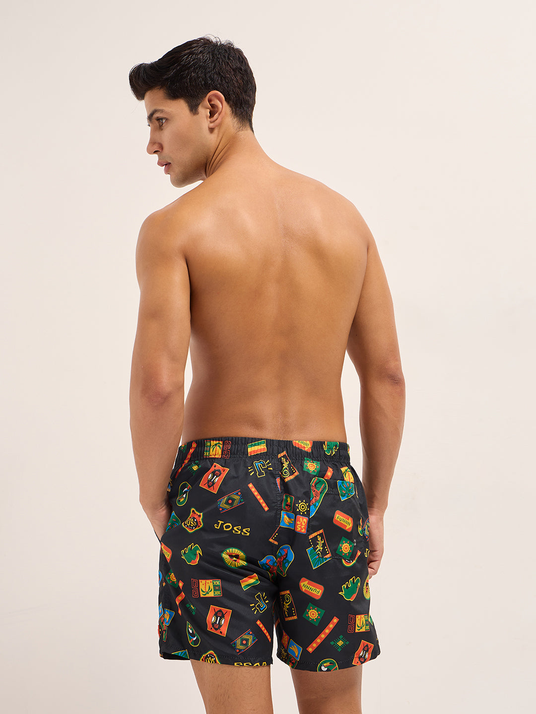 Men Multi-Color Printed Swim Shorts