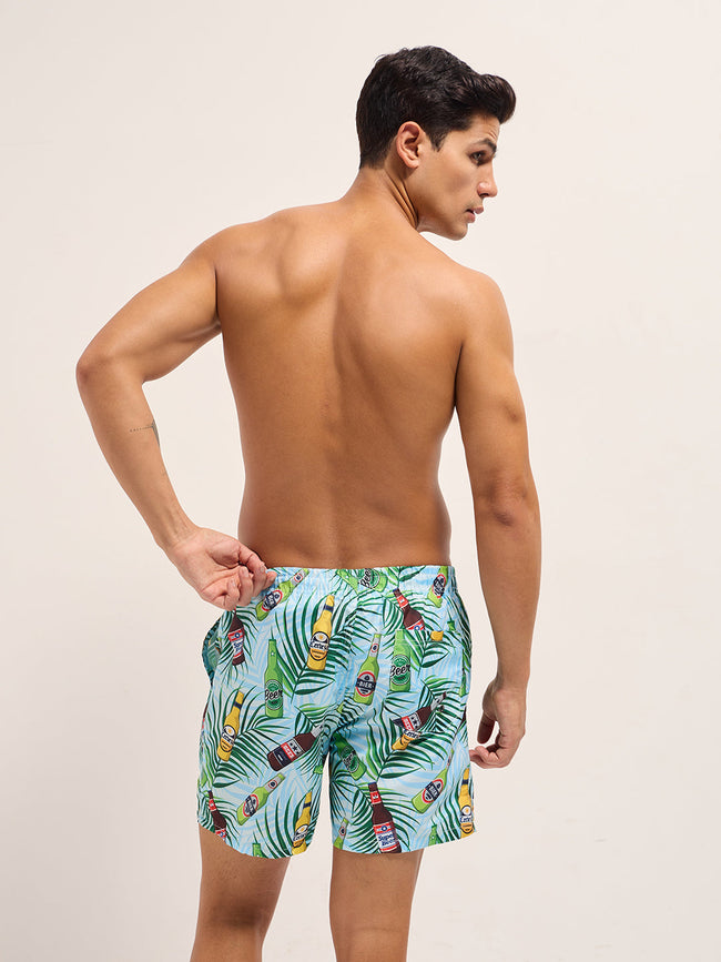 Men Multi-Color Printed Swim Shorts