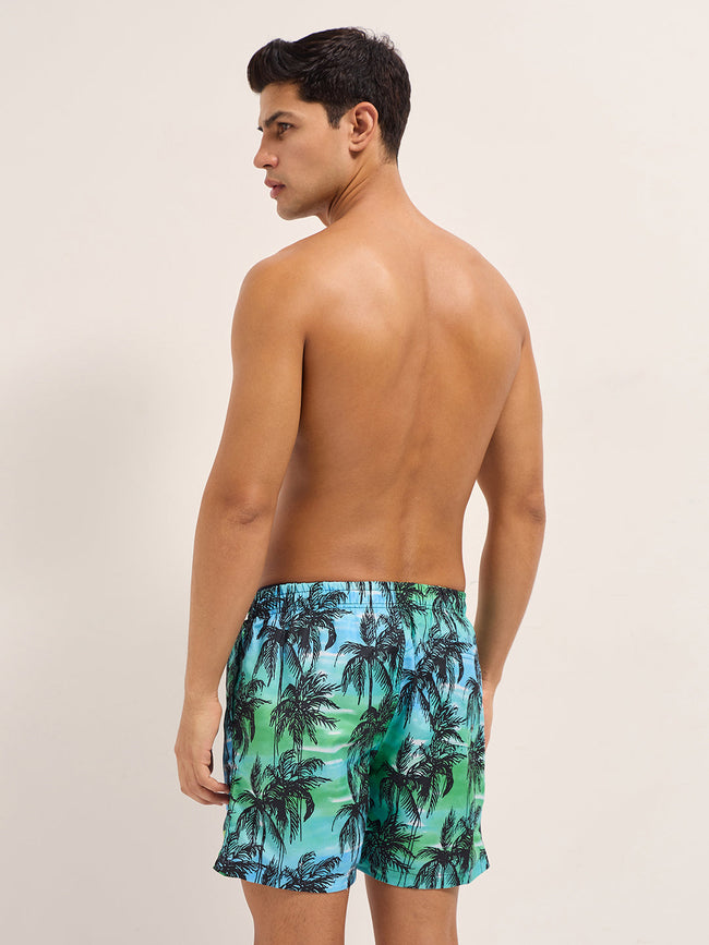 Men Multi-Color Printed Swim Shorts