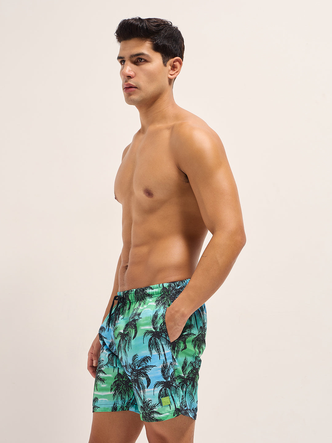 Men Multi-Color Printed Swim Shorts