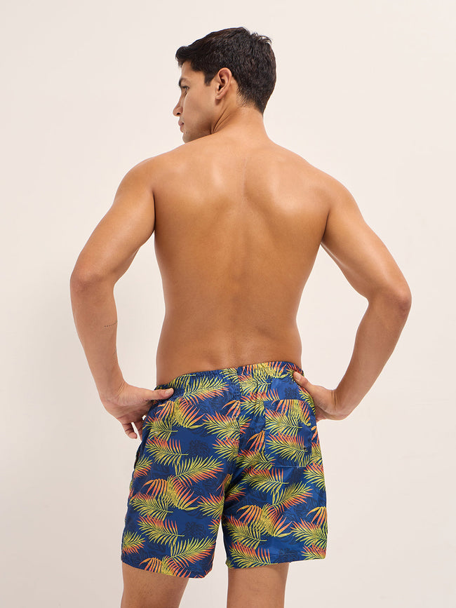 Men Multi-Color Printed Swim Shorts
