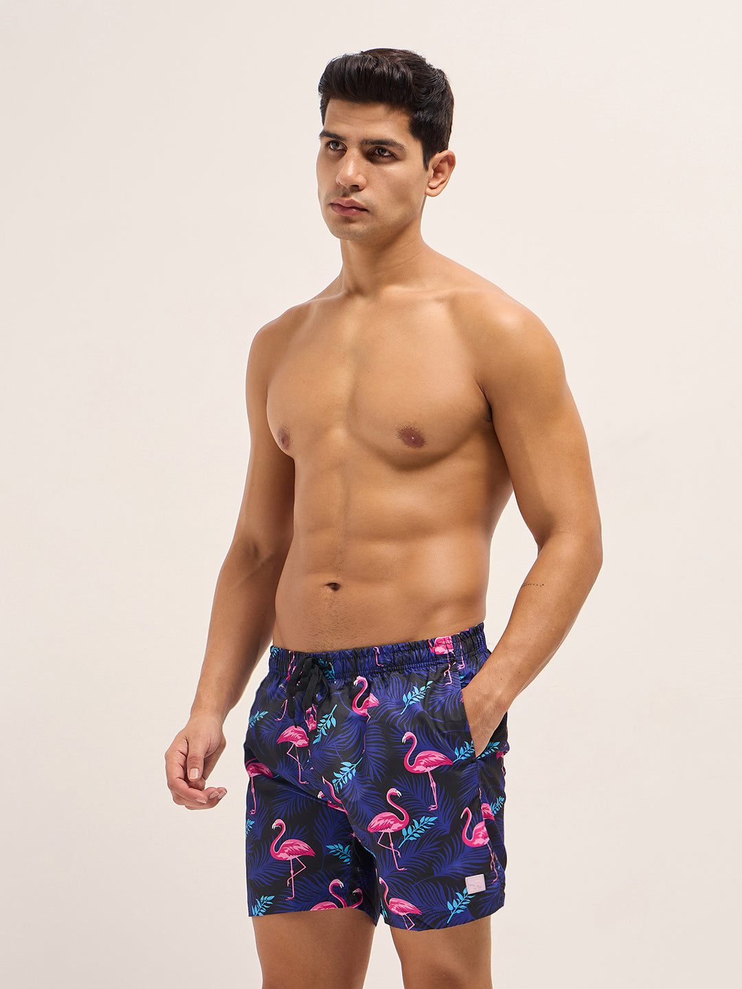 Men Multi-Color Printed Swim Shorts