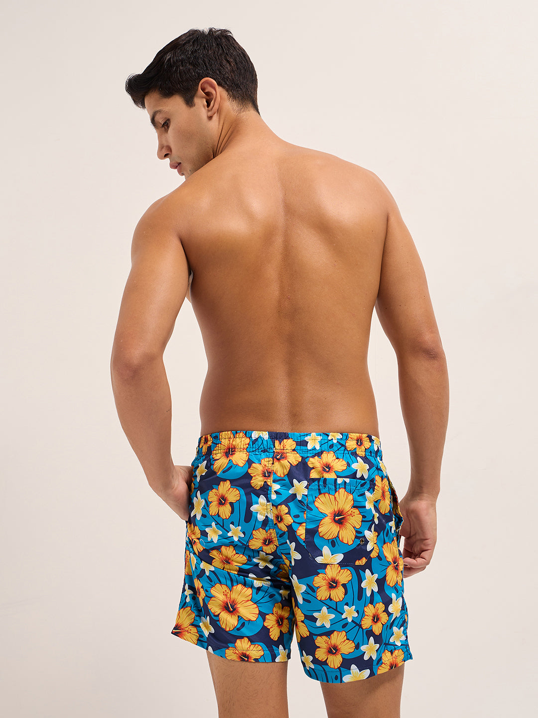 Men Multi-Color Printed Swim Shorts
