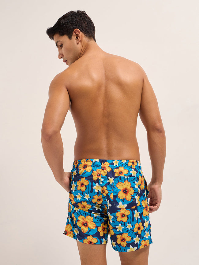 Men Multi-Color Printed Swim Shorts