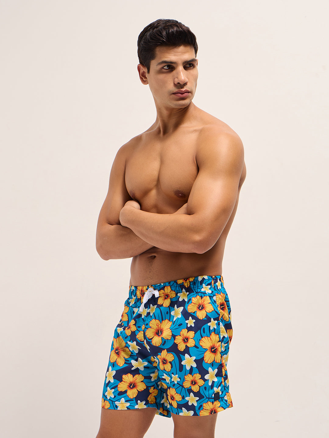 Men Multi-Color Printed Swim Shorts
