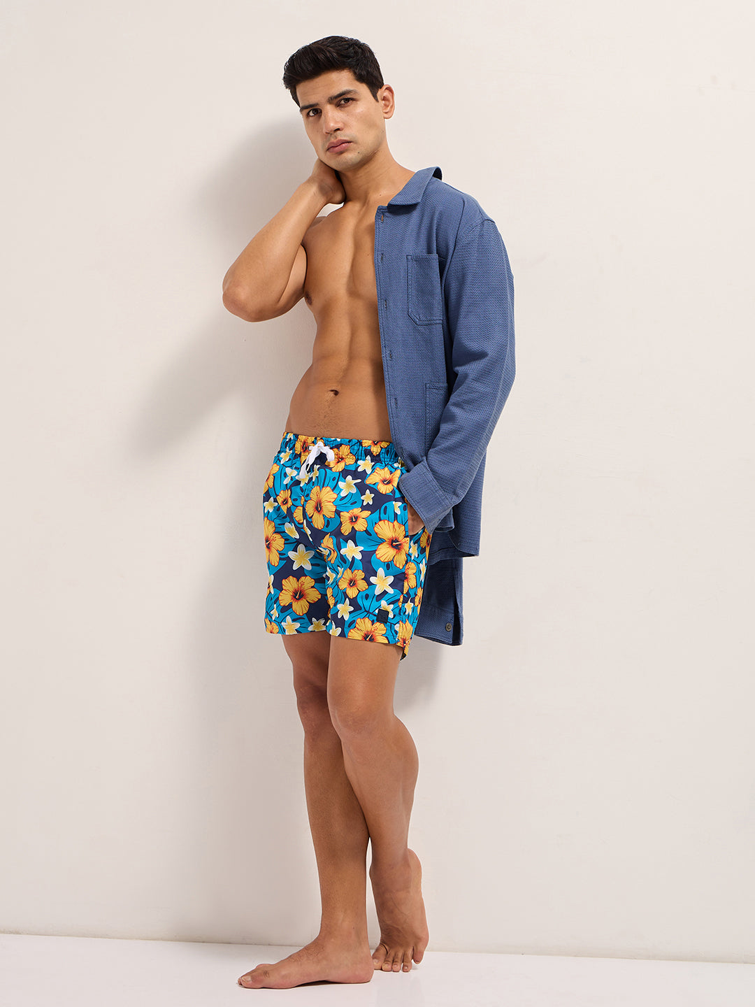 Men Multi-Color Printed Swim Shorts